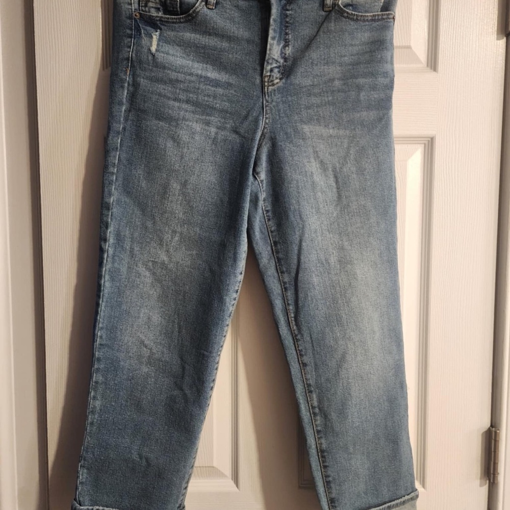 Jessica Simpson Spotlight High rise straight crop Jean